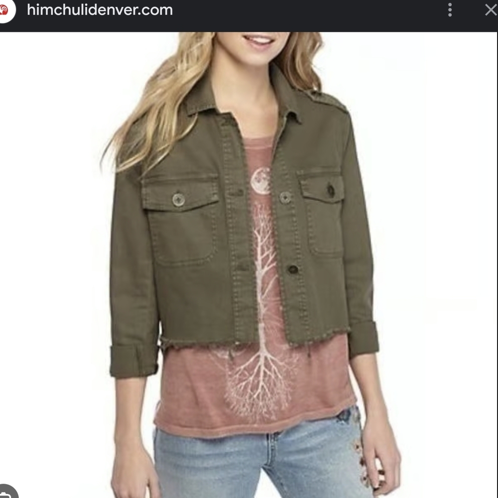 MISS SELFIE‎ Stylish Olive Utility Jacket for Women